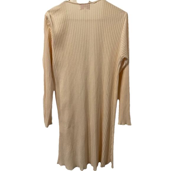 Bed Of Roses Cotton Blend Pleated Large Collar Robe Womens Size L Feminine Sexy - Picture 2 of 9